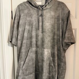 Adidas Gray Short Sleeve Hoodie